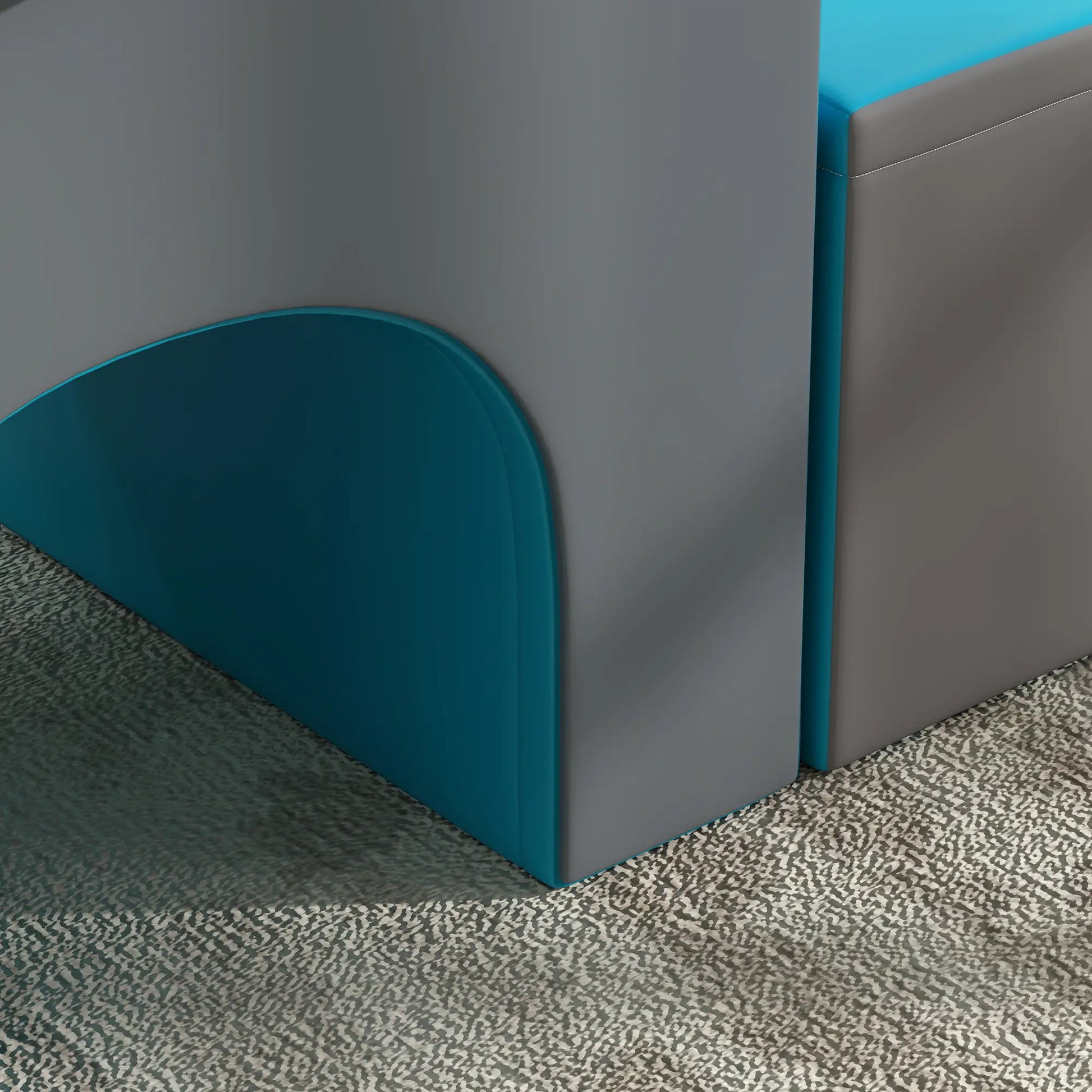 7 Piece Indoor Soft Play Set, Toddler Climb Crawl, Blue Grey Baby Gym & Playmats at Gallery Canada