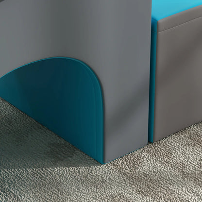 7 Piece Indoor Soft Play Set, Toddler Climb Crawl, Blue Grey Baby Gym & Playmats at Gallery Canada