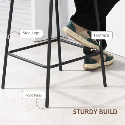 Upholstered Counter Height Bar Stools, Set of 2, Steel Legs Bar Stools at Gallery Canada