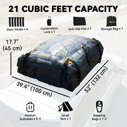 Waterproof Soft-Shell Roof Cargo Carrier, 21 Cubic Feet, Anti-Slip Mat Automotive at Gallery Canada