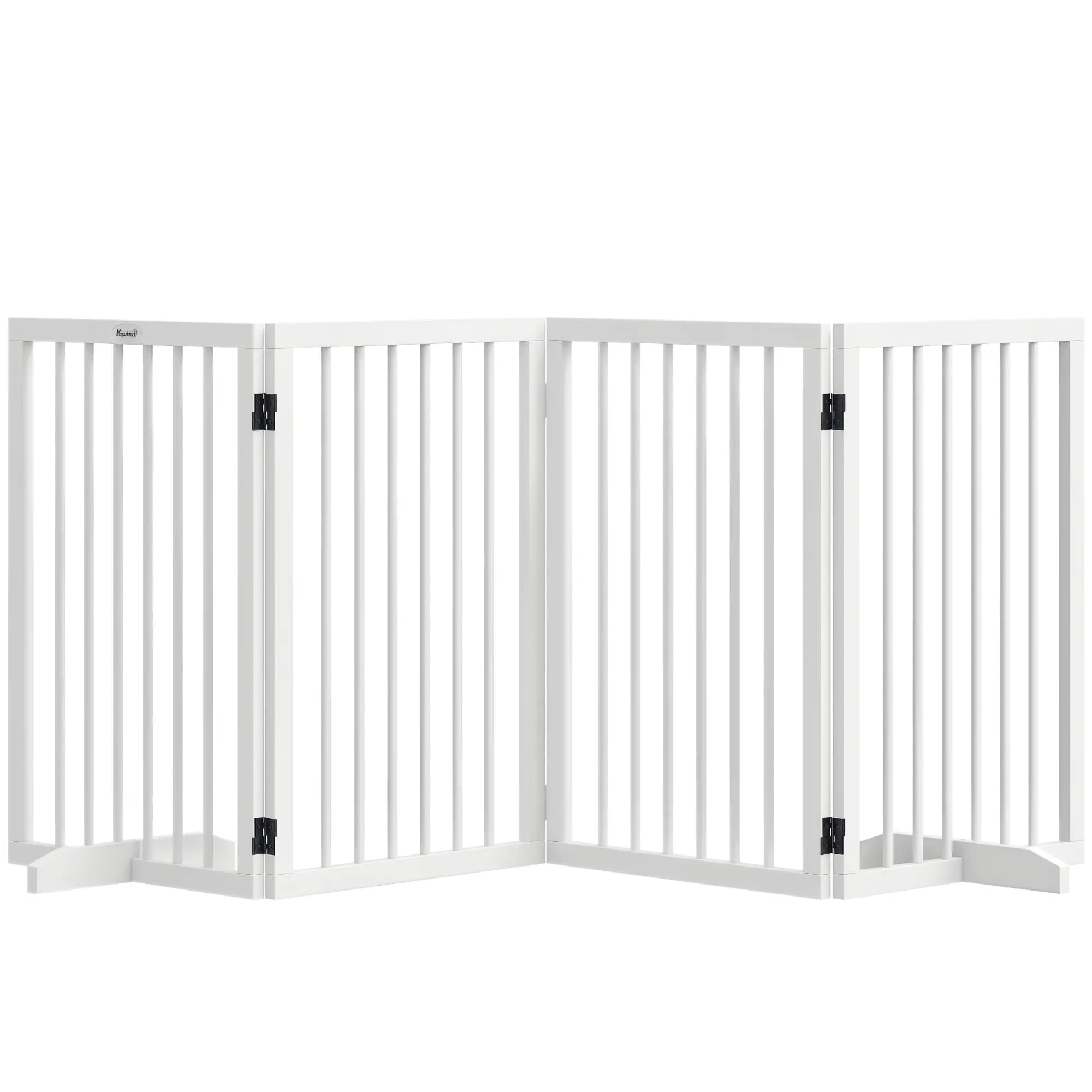 Free Standing Pet Gate, Foldable, 4 Panels, White Pet Gates at Gallery Canada