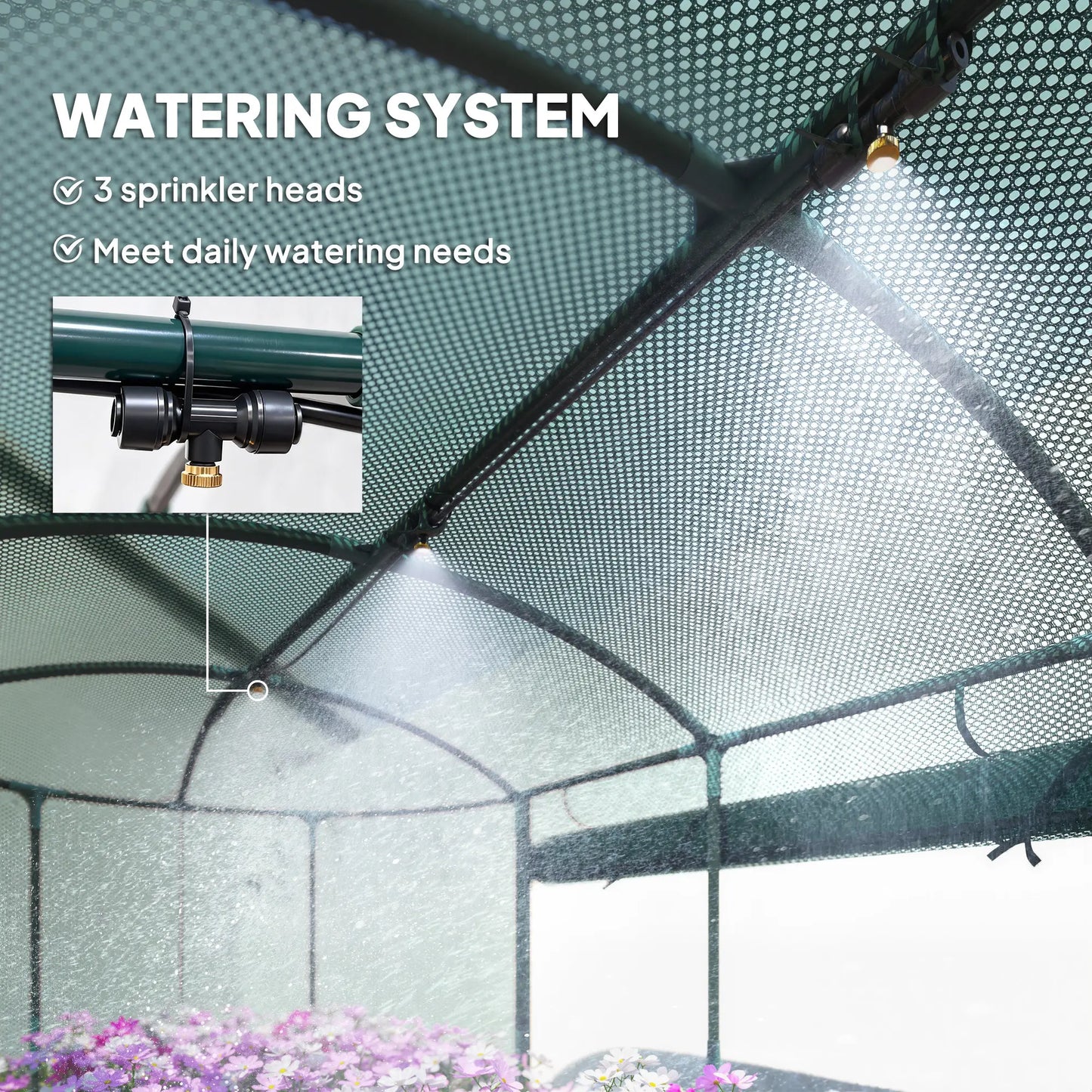 6' x 3' Galvanized Raised Garden Bed, Crop Cage Net Cover, Watering System, Dark Grey Raised Garden Beds at Gallery Canada
