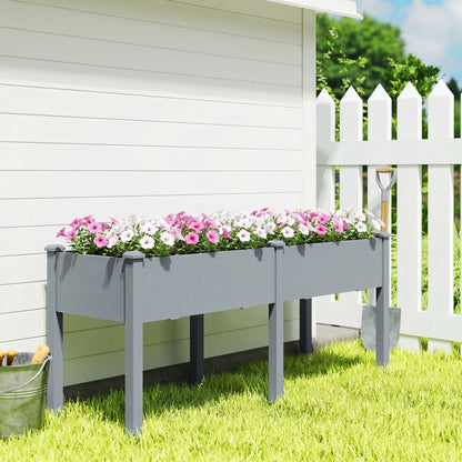 Wooden Raised Garden Bed With Legs, 72" x 23" x 30", Elevated Outdoor Planter Box Elevated Garden Beds at Gallery Canada