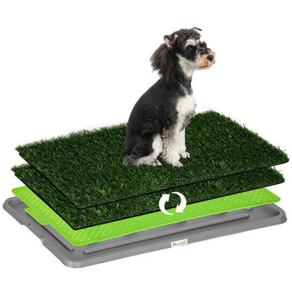 Artificial Grass Dog Pee Pad, 26" x 16", 2 Packs, Green Elevated Dog Beds at Gallery Canada