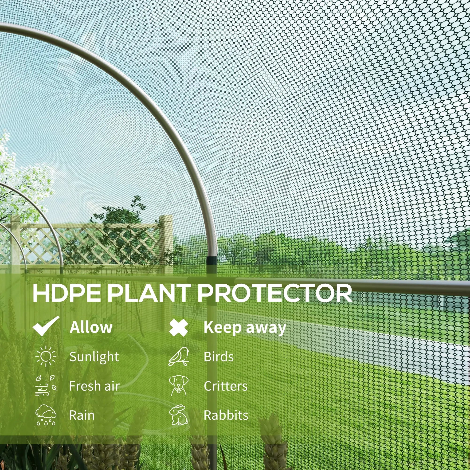 Galvanized Steel Crop Cage, Plant Protection Tent, 4' x 12', Green Walk In Greenhouses at Gallery Canada