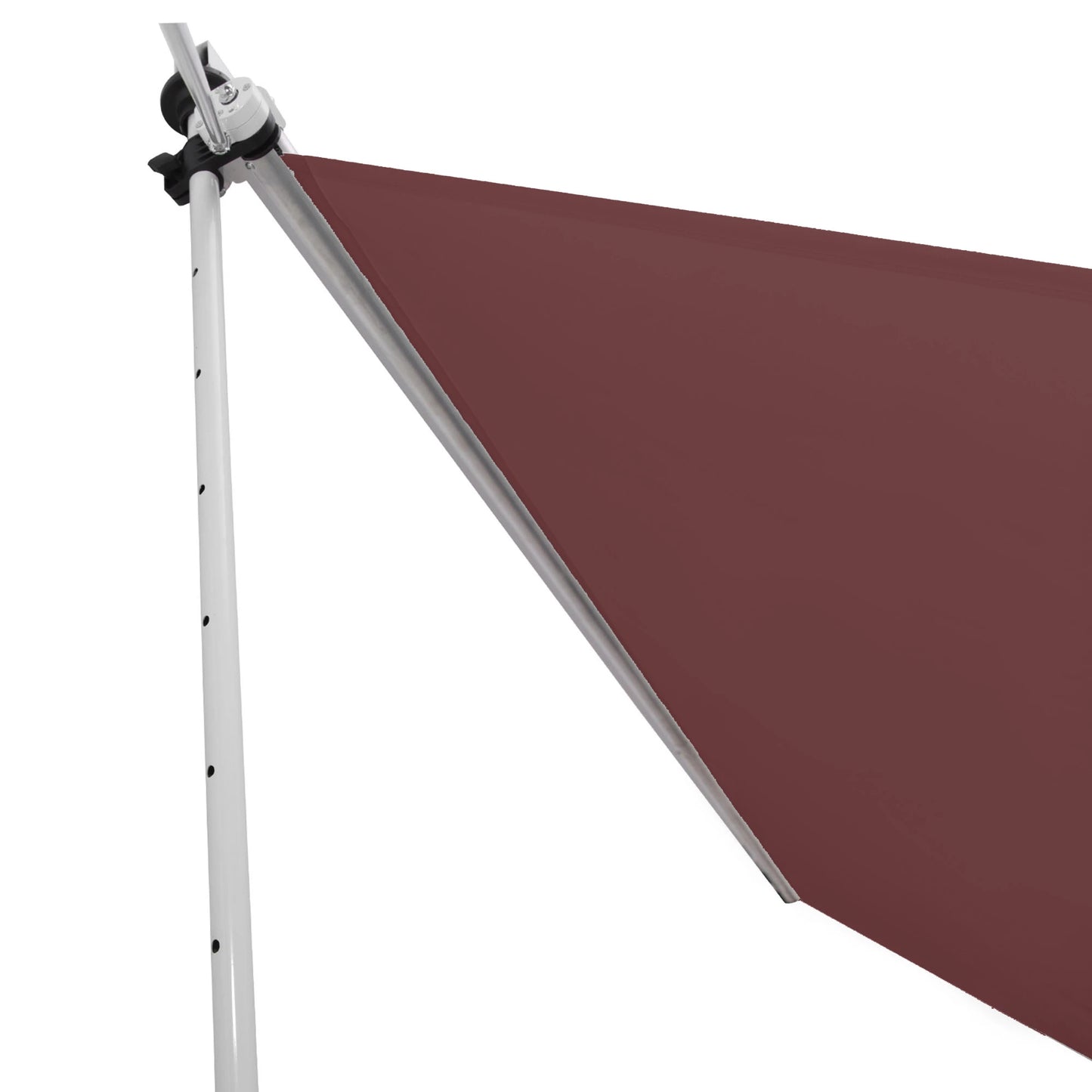 10x5ft Retractable Sun Shade Canopy, 5.6-9.2ft Pole, Wine Red Patio Awnings at Gallery Canada