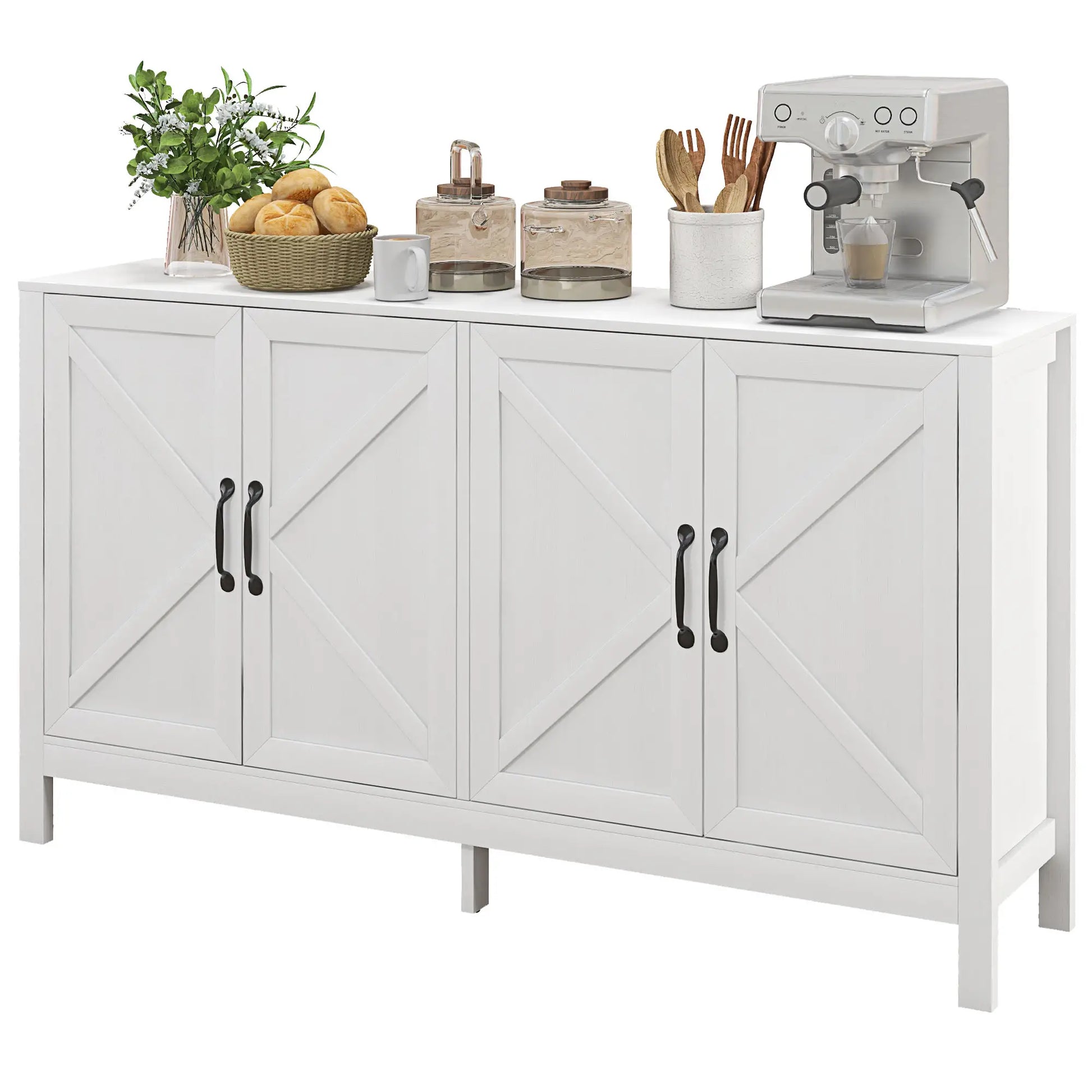 Sideboard Buffet, Storage Cabinet, TV Stand for 65 Inches, White Bar Cabinets White at Gallery Canada