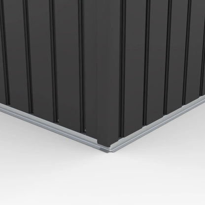 Abri de jardin en métal 8 x 6 pieds, gris foncé