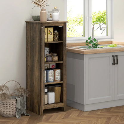 48" Farmhouse Kitchen Pantry Cabinet, Adjustable Shelves, Brown Kitchen Pantry Cabinets at Gallery Canada