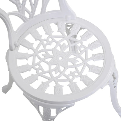 3 Pc Patio Bistro Set, Outdoor Cast Aluminum Table and Chairs, White Bistro Sets at Gallery Canada
