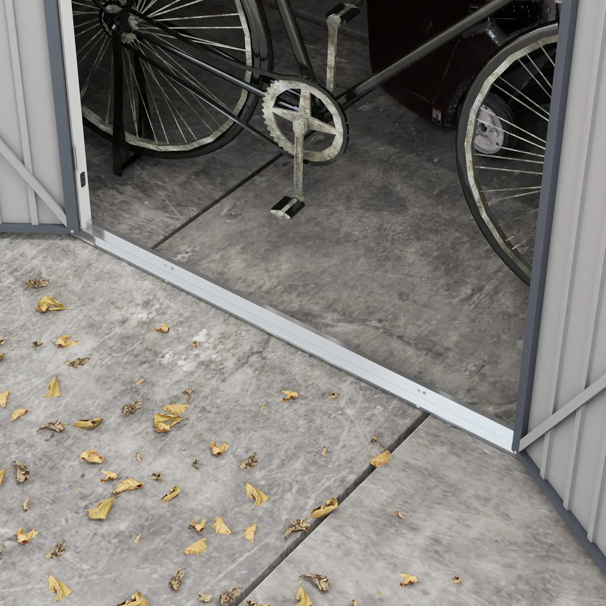 12' x 5.5' Metal Garden Shed, Outdoor Storage, Lockable Door, Dark Grey Sheds at Gallery Canada