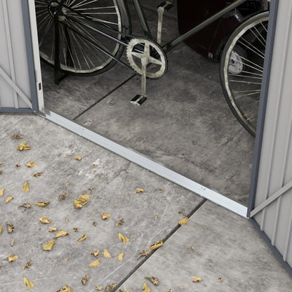 12' x 5.5' Metal Garden Shed, Outdoor Storage, Lockable Door, Dark Grey Sheds at Gallery Canada