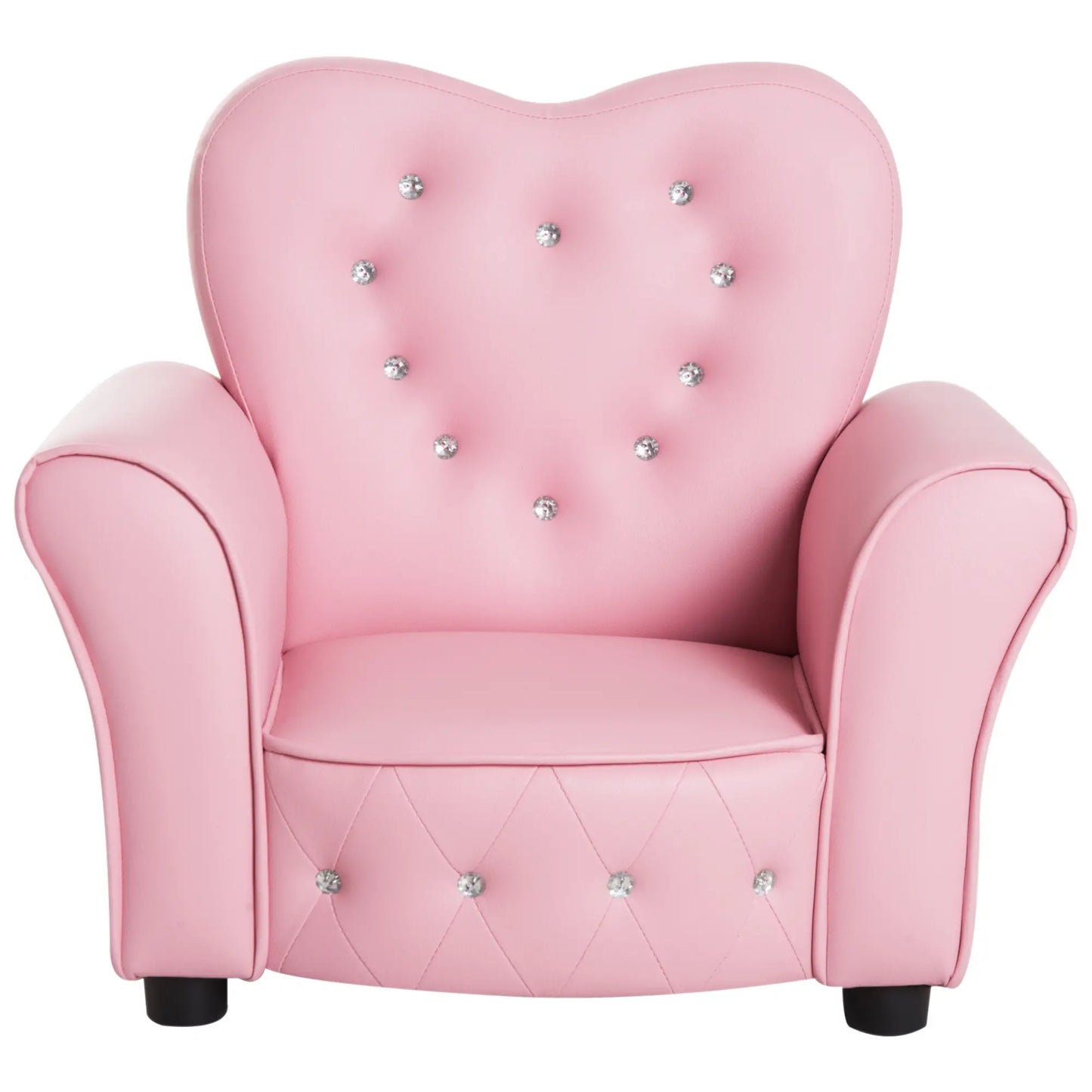 Kids Mini Princess Sofa, Toddler Chair, Upholstered Tufted Armchair, Pink Kids Chairs & Seating at Gallery Canada