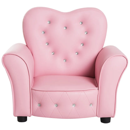 Kids Mini Princess Sofa, Toddler Chair, Upholstered Tufted Armchair, Pink Kids Chairs & Seating at Gallery Canada