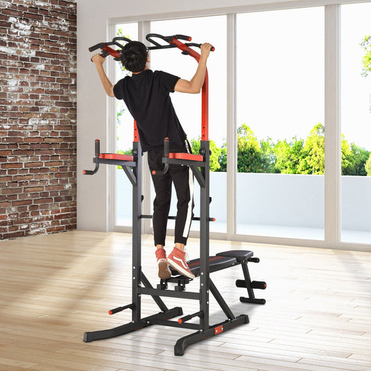 Power Tower Pull Up Bar Station for Home Gym Training Workout Equipment With Sit Up Bench - Gallery Canada