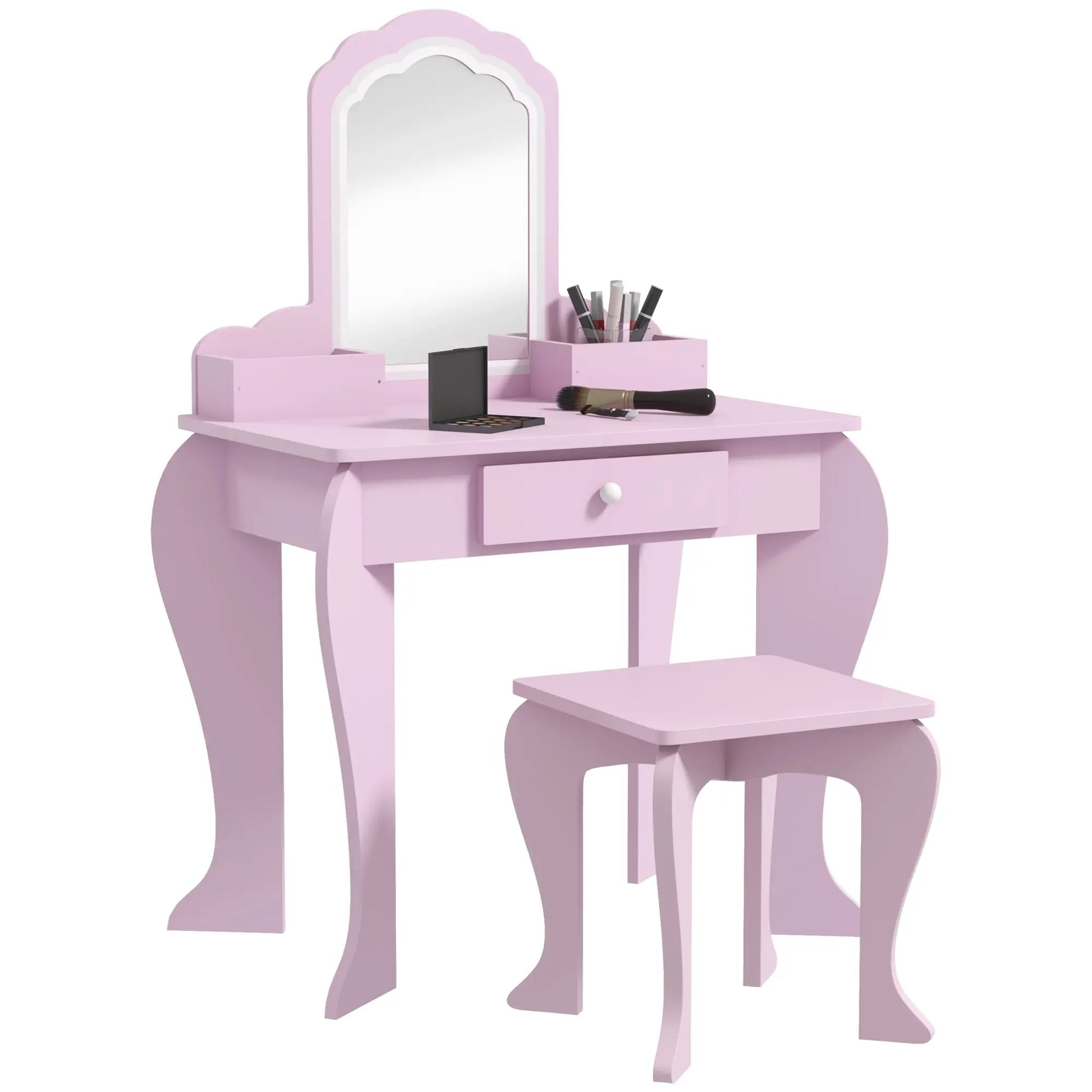 Makeup Vanity With Mirror, Stool, Cloud Design, 3-6 Years, Pink Toy Vanity at Gallery Canada
