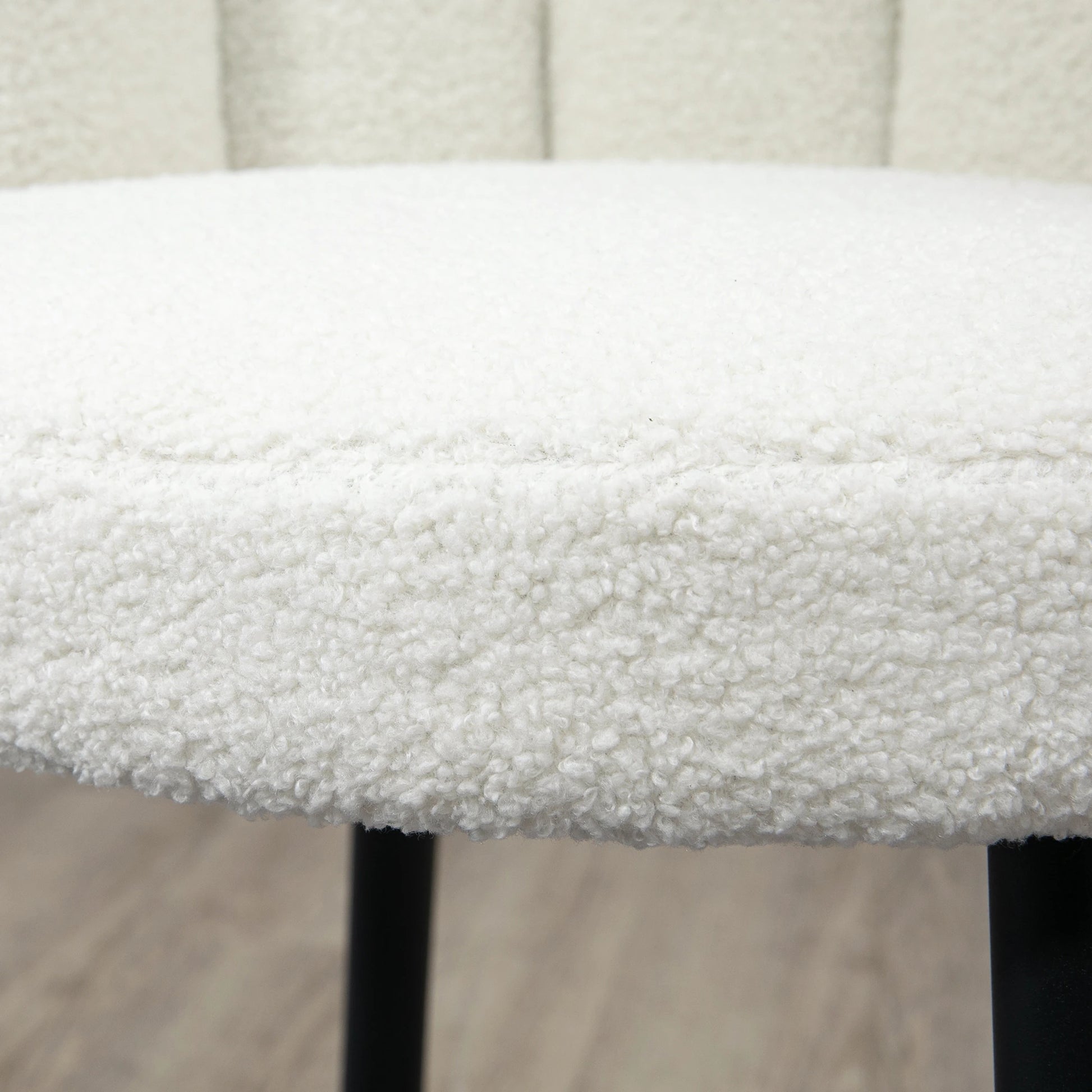 Faux Cashmere Bar Stools, Set of 2, Counter Height, 20.5"x19.7"x36.6", Cream Bar Stools at Gallery Canada