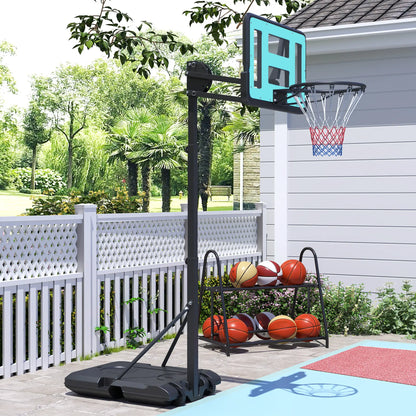 Outdoor Basketball Hoop, Shatterproof Backboard, 57.5"-92.9", Black Basketball at Gallery Canada