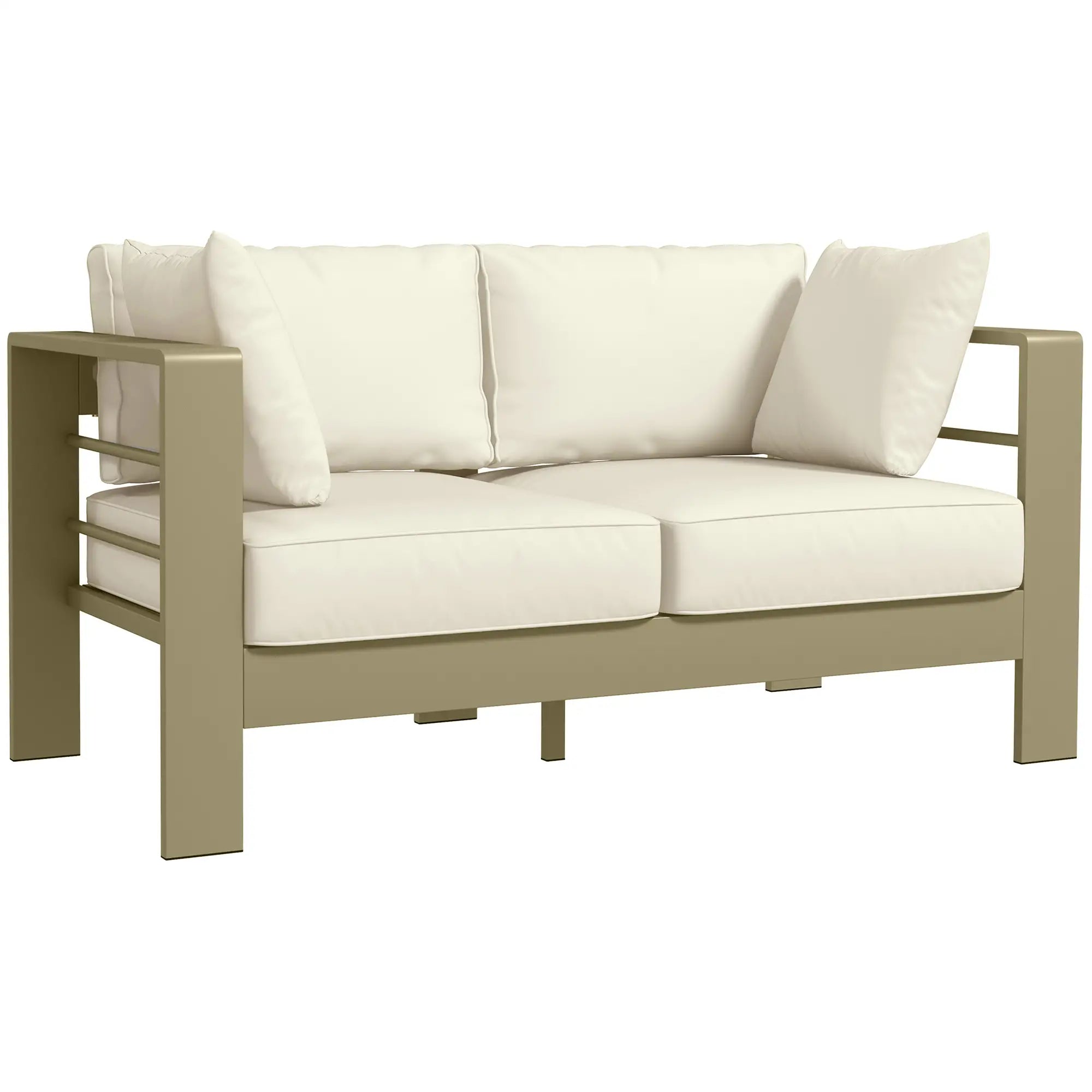 Outdoor Loveseat, Garden Sofa with Cushions, 54.3
