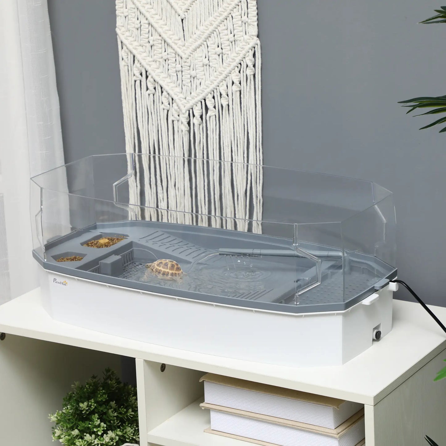Turtle Tank Kit With Basking Platform, Water Pump, Filter Layer Design Houses & Habitats at Gallery Canada