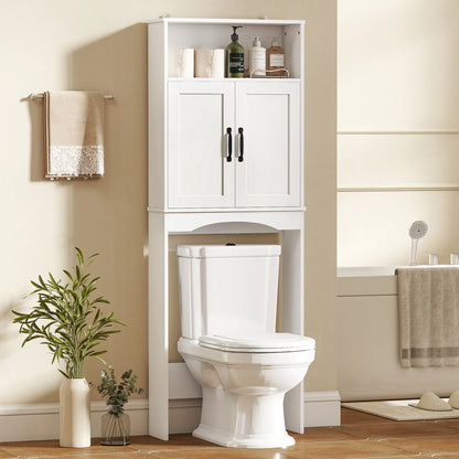 Over The Toilet Storage Cabinet, 2 Doors And Open Shelf, White Over The Toilet Storage at Gallery Canada