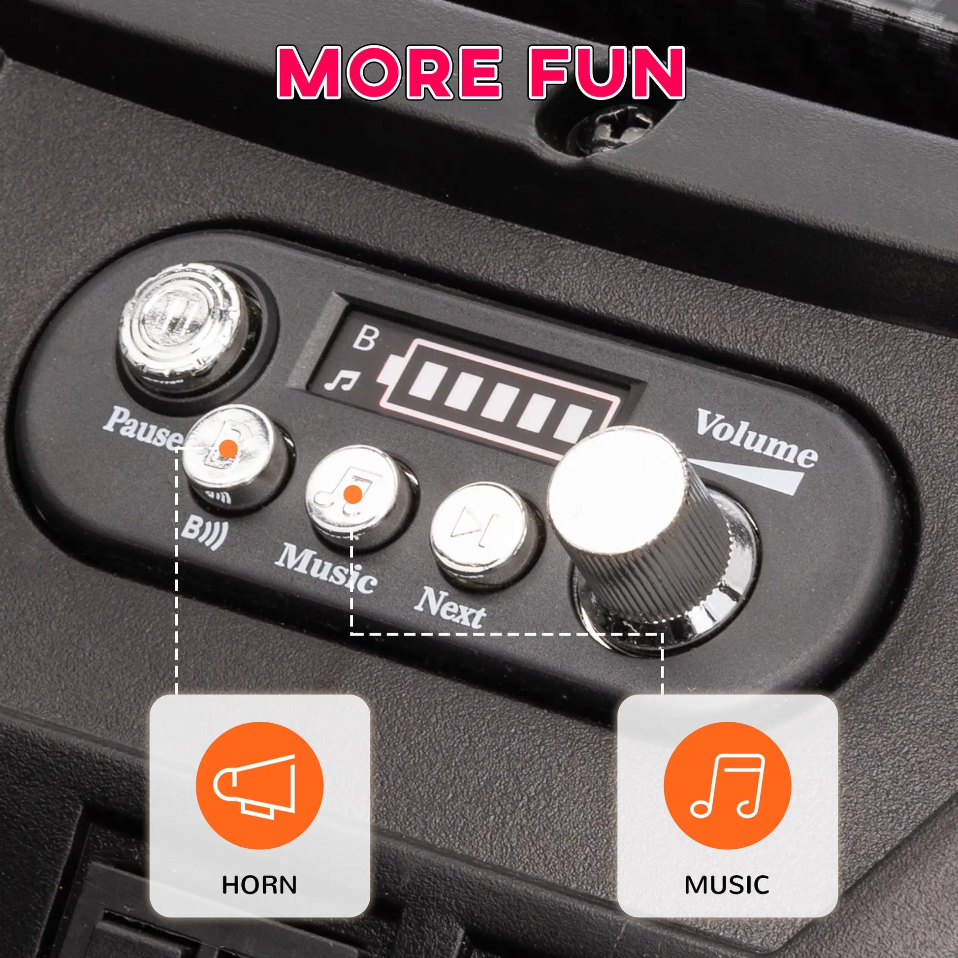 2 Seater 24V Kids Electric Car, Remote Control, 3 Speed, LED Lights, Pink Electric Toy Cars at Gallery Canada