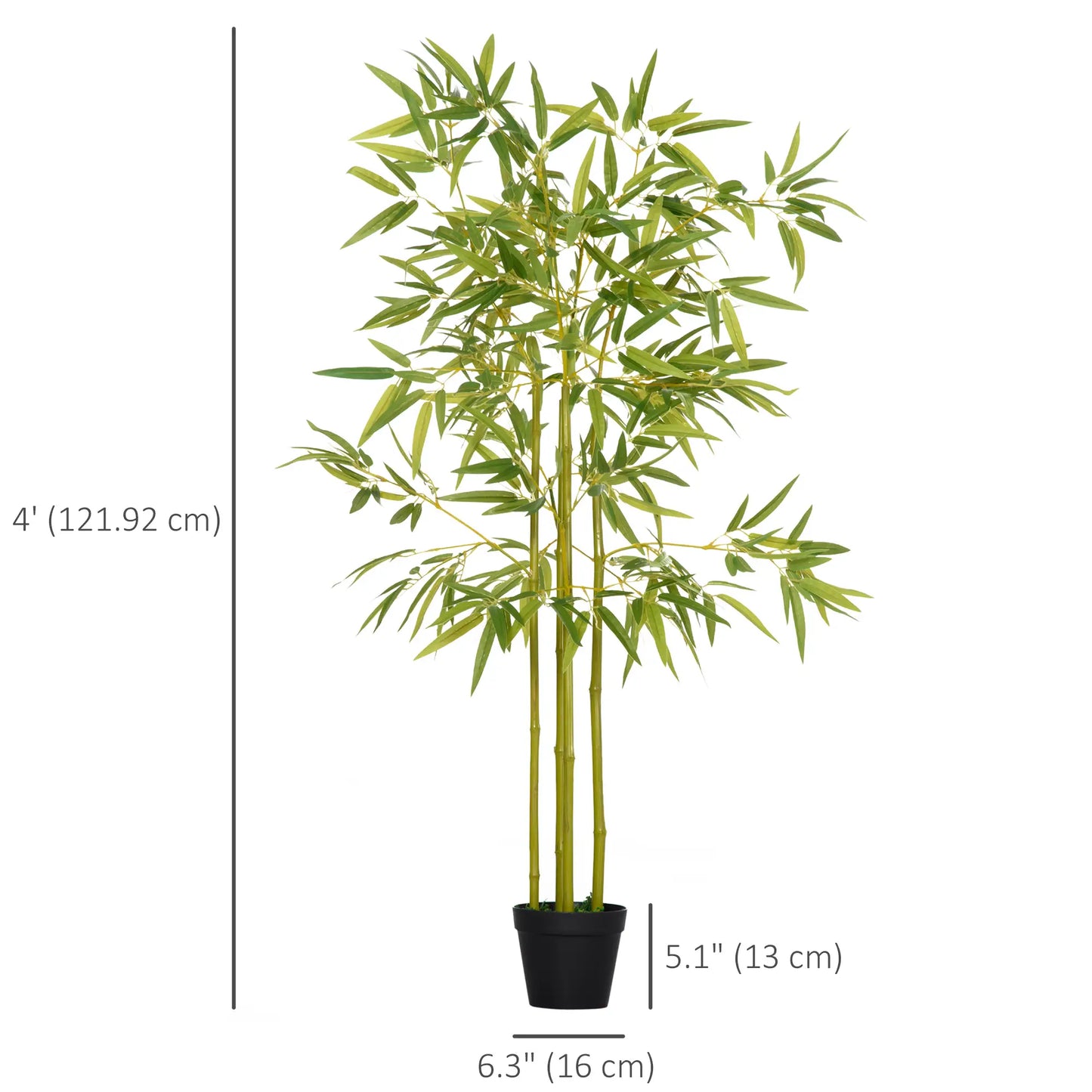 4FT Artificial Bamboo Tree, Faux Greenery Plant, Decorative Tree in Nursery Pot for Indoor Outdoor Décor Artificial Trees at Gallery Canada