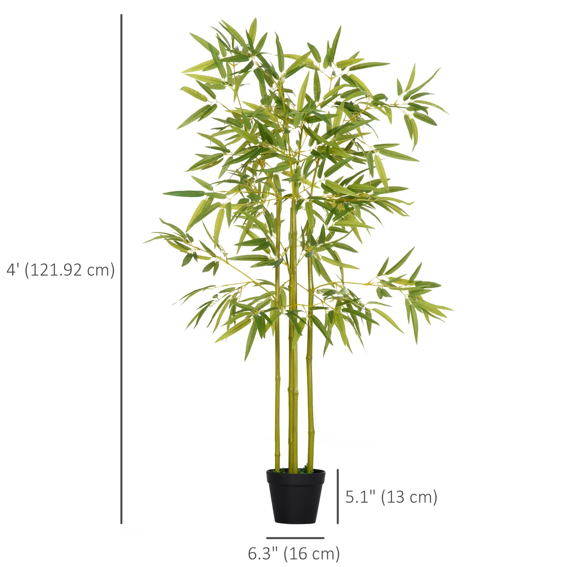 4FT Artificial Bamboo Tree, Faux Greenery Plant, Decorative Tree in Nursery Pot for Indoor Outdoor Décor Artificial Trees at Gallery Canada