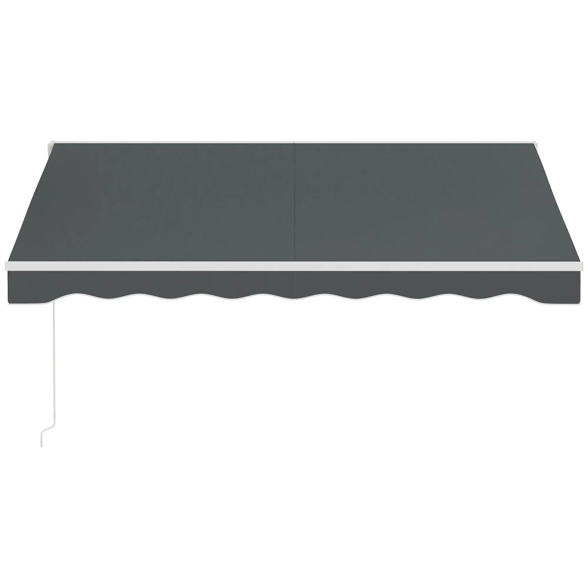 10' x 8' Retractable Electric Awning, Manual Crank, Aluminum Frame, Grey Deck Awnings at Gallery Canada
