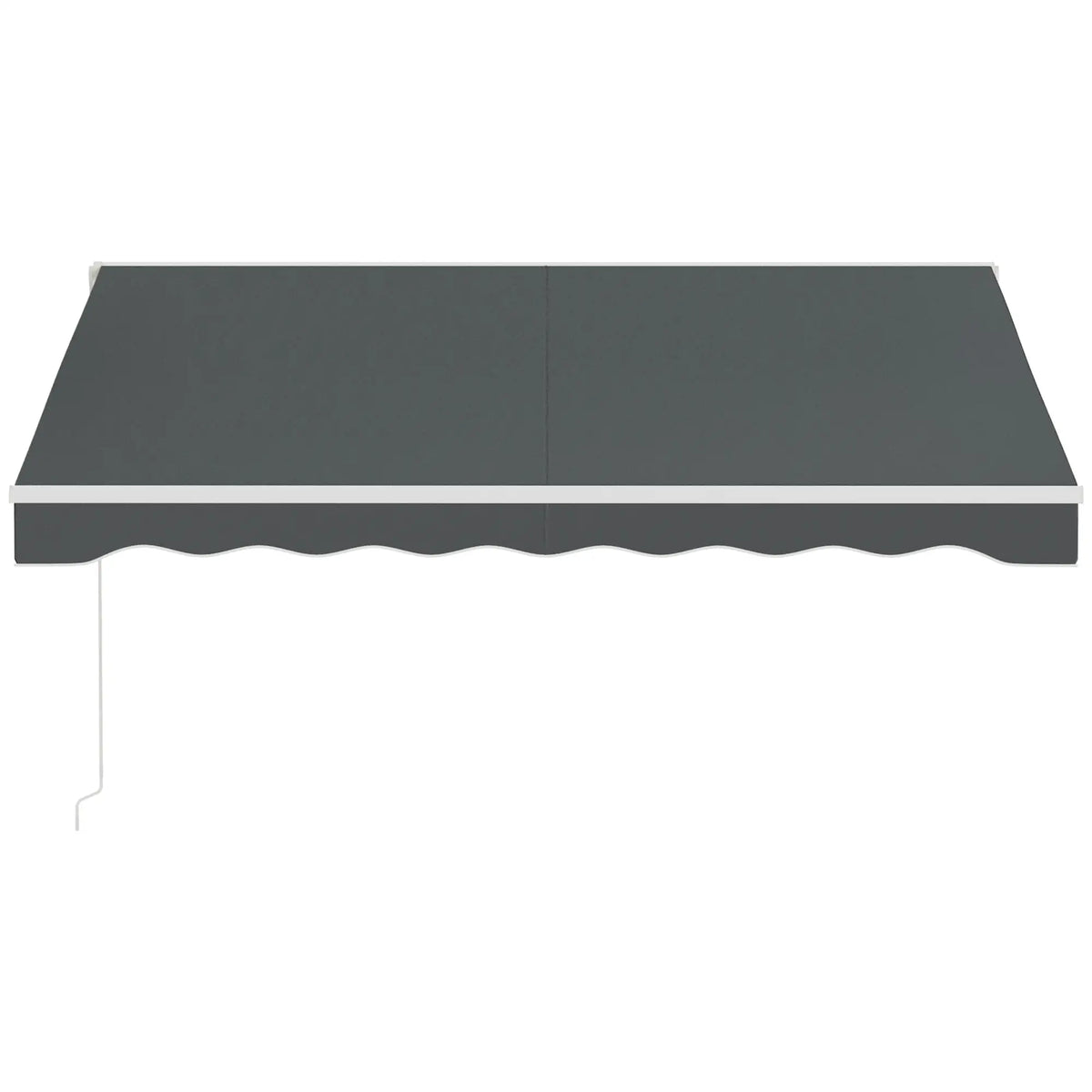 10' x 8' Retractable Electric Awning, Manual Crank, Aluminum Frame, Grey Deck Awnings at Gallery Canada