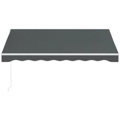 10' x 8' Retractable Electric Awning, Manual Crank, Aluminum Frame, Grey Deck Awnings at Gallery Canada