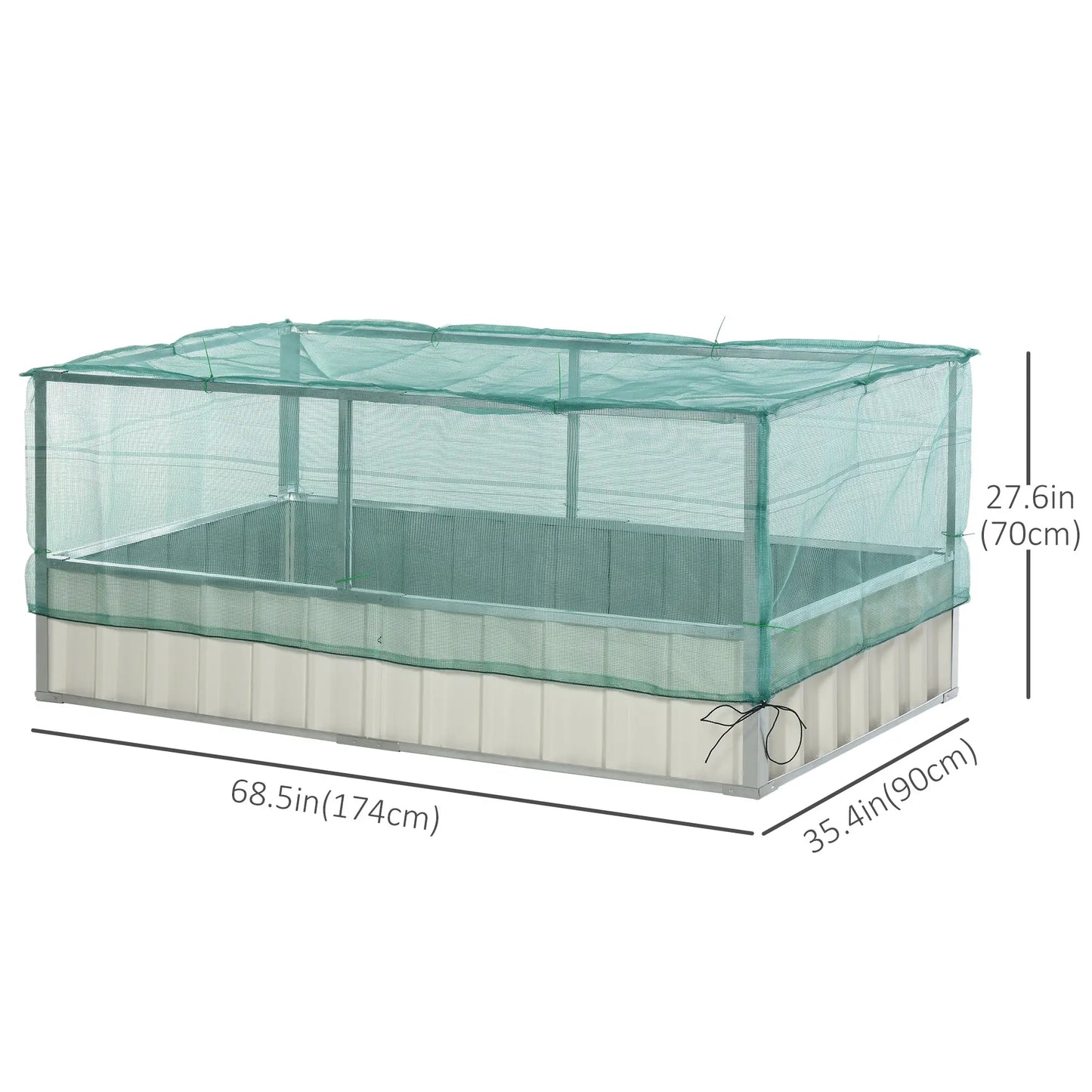 Raised Garden Bed, 5.7 x 3 x 2.3ft Steel Planter Box, Green Galvanized Planter Boxes at Gallery Canada