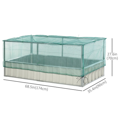 Raised Garden Bed, 5.7 x 3 x 2.3ft Steel Planter Box, Green Galvanized Planter Boxes at Gallery Canada