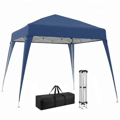 8' x 8' Pop Up Canopy, Portable Folding Tent, Blue Pop Up Canopies Blue at Gallery Canada