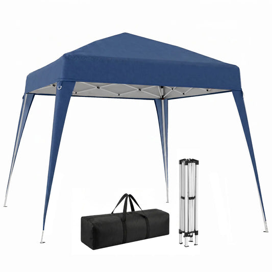 8' x 8' Pop Up Canopy, Portable Folding Tent, Blue Pop Up Canopies Blue at Gallery Canada