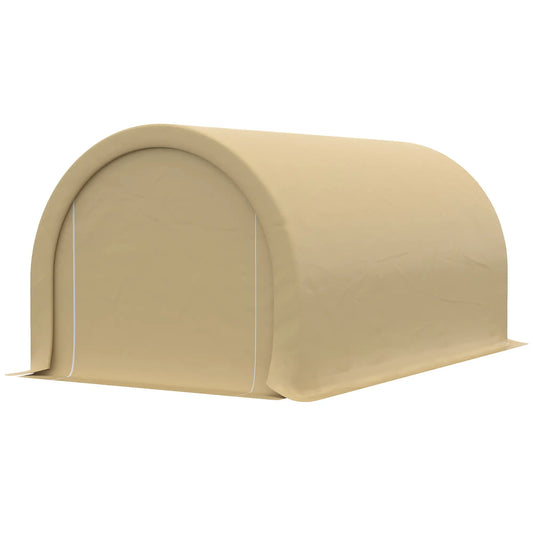 10' x 16' Heavy Duty Carport Tent, PE Cover, Beige