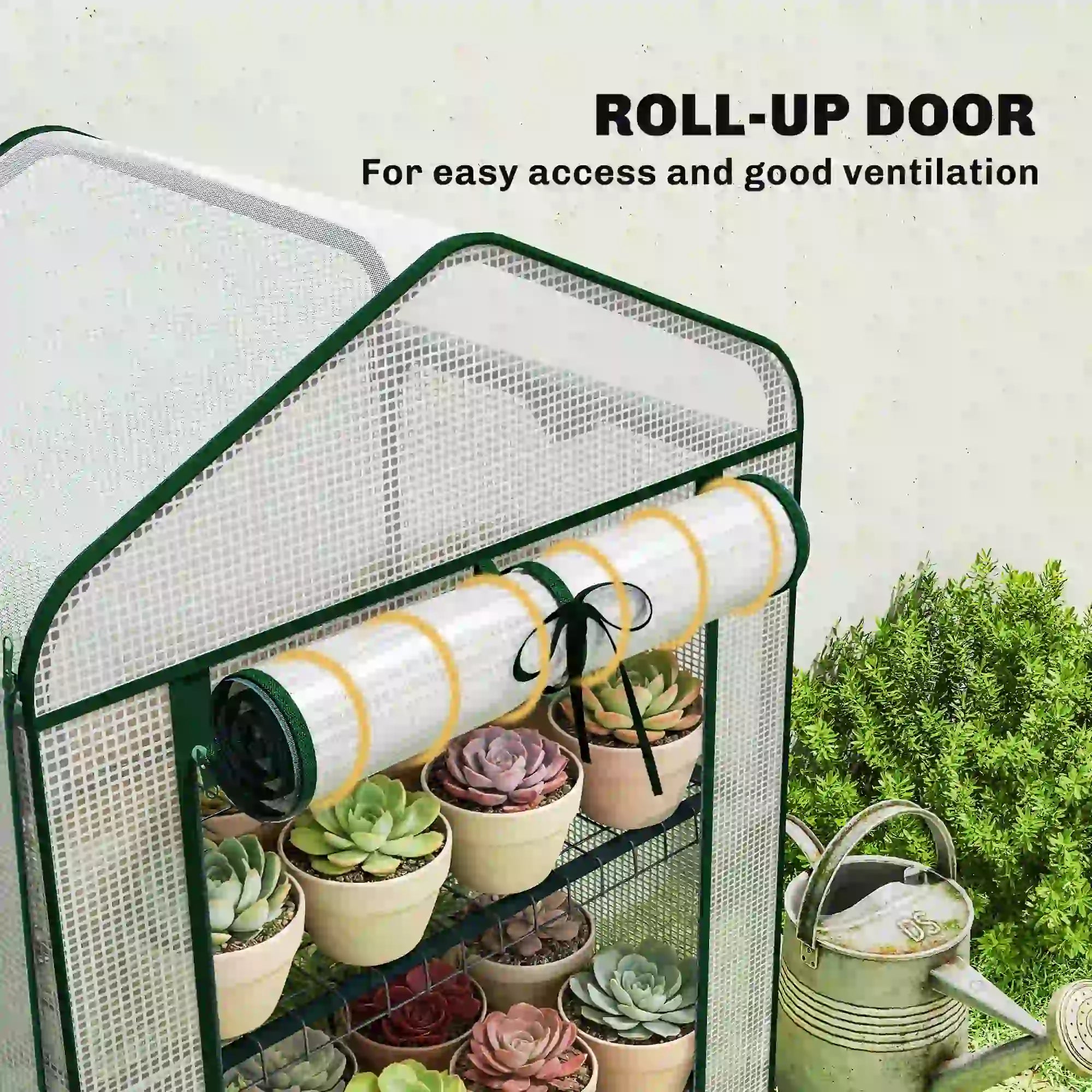 Mini Greenhouse With Screen Roof, 27.6