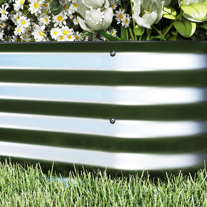 3.4'x3.4'x1' Outdoor Raised Garden Bed, 2-Tier Planter Box, Galvanized Galvanized Planter Boxes at Gallery Canada