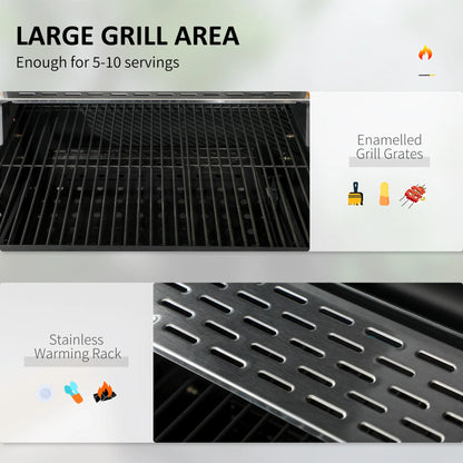 Charcoal BBQ Grill Smoker With Adjustable Pan, Galvanised Steel Shell Charcoal BBQ Grils at Gallery Canada