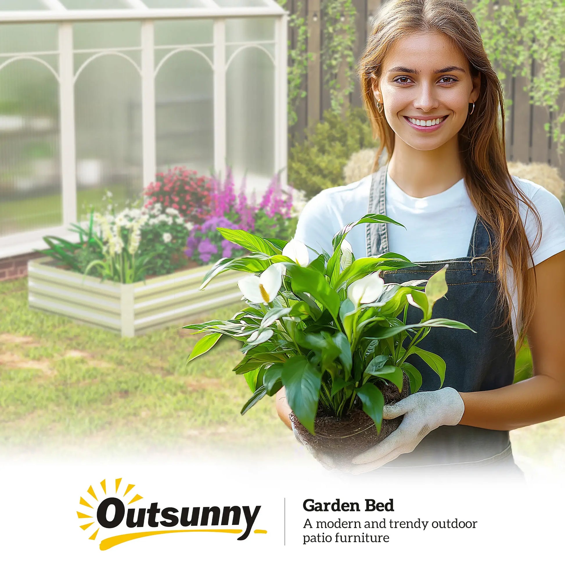 95" x 36" x 12" Galvanized Raised Garden Bed, Metal Planter Box for Flowers, Herbs, Succulents, Silver Galvanized Planter Boxes at Gallery Canada