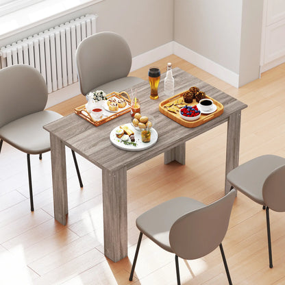 47" Kitchen Table for 4-6 People, Wood Effect, Light Grey Dining Tables at Gallery Canada
