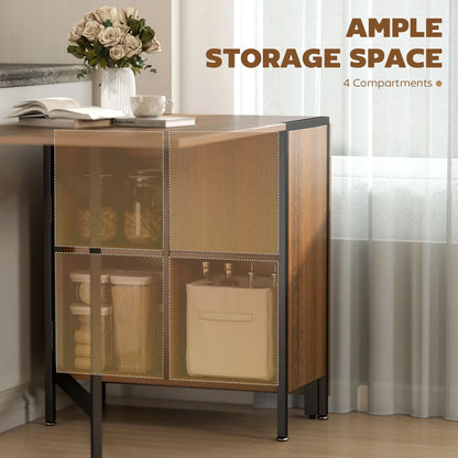 Foldable Table with Hideaway Shelves, Drop Leaf, Brown Dining Tables at Gallery Canada