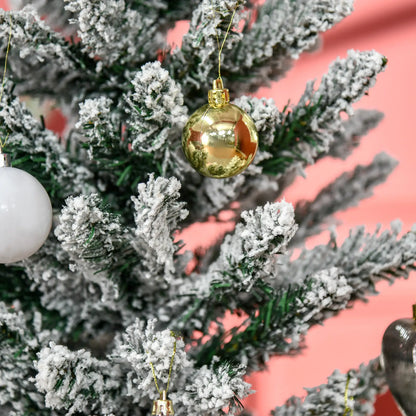5ft Pencil Artificial Christmas Tree, Snow Flocked Branches, Green Artificial Christmas Trees at Gallery Canada