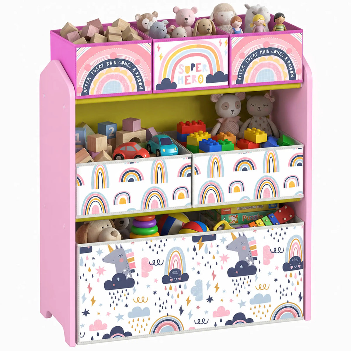 3-Tier Kids Storage Organizer, 6 Bins, Pink Baby & Kids Storage at Gallery Canada
