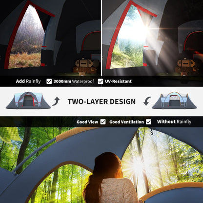 5-6 Person Family Tent, Outdoor Camping Tent, Grey Camping Tents at Gallery Canada