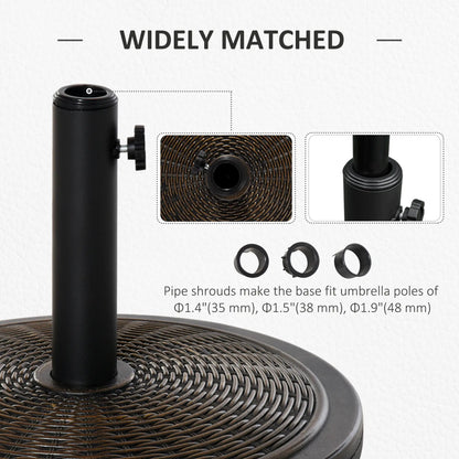 29LBS Offset Patio Umbrella Stand, Fits Φ1.4", Φ1.5", Φ1.9", Black Umbrella Bases at Gallery Canada