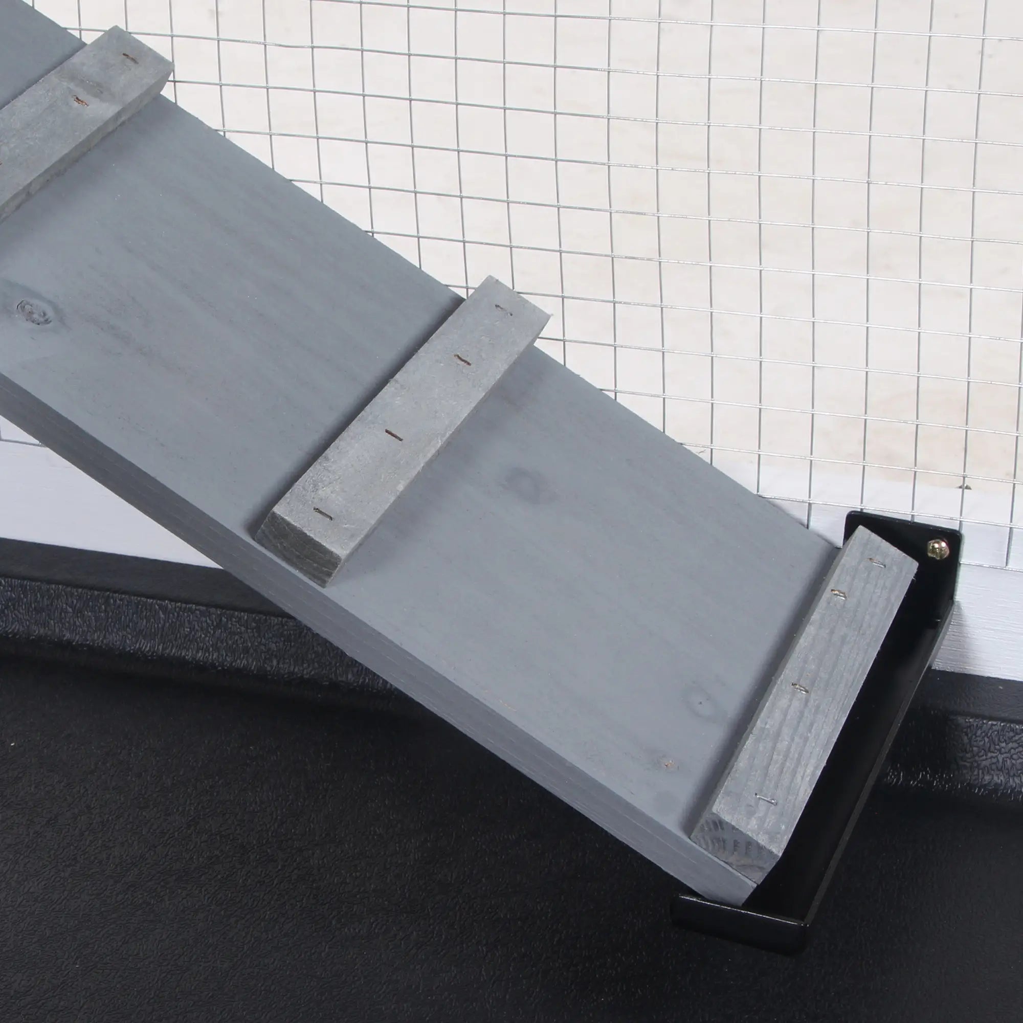 2-Tier Wooden Rabbit Hutch With Ramp, Outdoor Run, Grey Rabbit Hutch at Gallery Canada