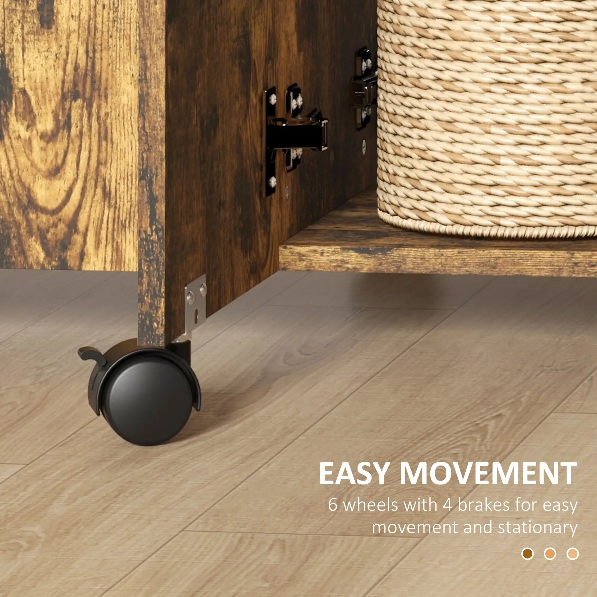 Drop Leaf Dining Table, Mobile Folding Table With Drawers, Rustic Brown, Brown Bar Tables & Dining Tables at Gallery Canada