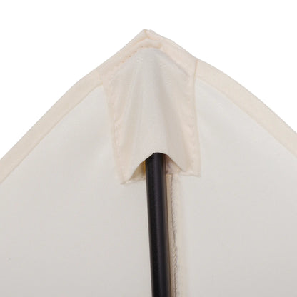 6.6FT Outdoor Patio Umbrella, 6 Solid Ribs, Cream White Patio Umbrellas at Gallery Canada