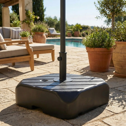 Patio Umbrella Base With Wheels, Telescopic Handle, 158 Lb Stand, Black Umbrella Bases at Gallery Canada